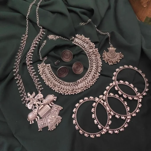 Glamaya Trendy Oxidized Jewelry Combo Set For Women 1 GLAM-CN-OX-78F6-115287-150-7