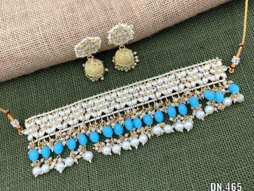 Glamaya Sky Festive Kundan Pearl Choker Set 1 GLAM-CN-PE-46F5-907045-58-10