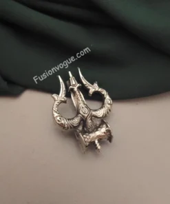 Glamaya Stylish Oxidized Brooch For Saree & Dupatta - Trendy Women's Accessories 1 GLAM-WB-OX-6F1-853369-10-9