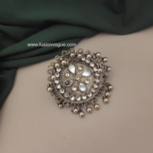 Glamaya Exquisite Afghan Mirror Finger Ring: Trendy Ethic Jewelry 1 GLAM-RI-MI-40-557213-71-2