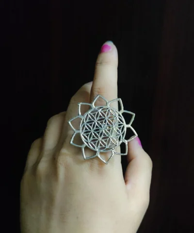 Glamaya Chic Adjustable German Silver Finger Ring For Women 1 GLAM-RI-OX-6F4-142931-11-7