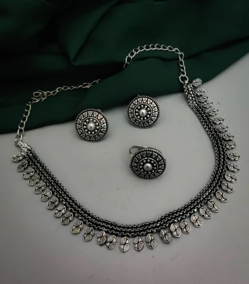 Glamaya Trendy Oxidised Silver Jewelry Set 1 GLAM-CN-OX-62F5-367281-89-2