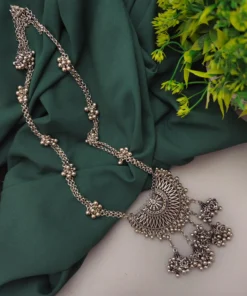 Glamaya Stylish Oxidised Long Chain Necklace For Women - Trendy & Affordable! 1 GLAM-NE-OX-50-747924-82-2