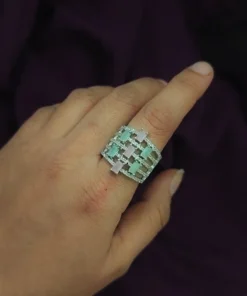Glamaya Sparkling Cz Finger Ring: Stylish & Affordable 2 GLAM-RI-CZ-15F7-084101-25-7