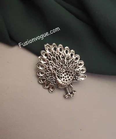 Glamaya Indian Statement Oxidised Brooch Set For Saree & Dupatta 1 GLAM-WB-OX-27F5-468772-45-2