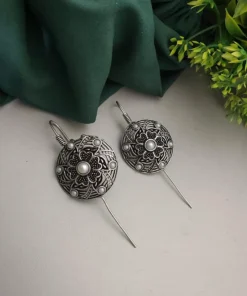 Glamaya Chic Oxidized Brass Earcuff Earring - Trendy Statement Piece 1 GLAM-ER-BR-5F7-240033-11-7