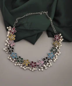 Glamaya Stylish Multicolour Choker Necklace Set 2 GLAM-CN-OX-36F7-051736-50-6