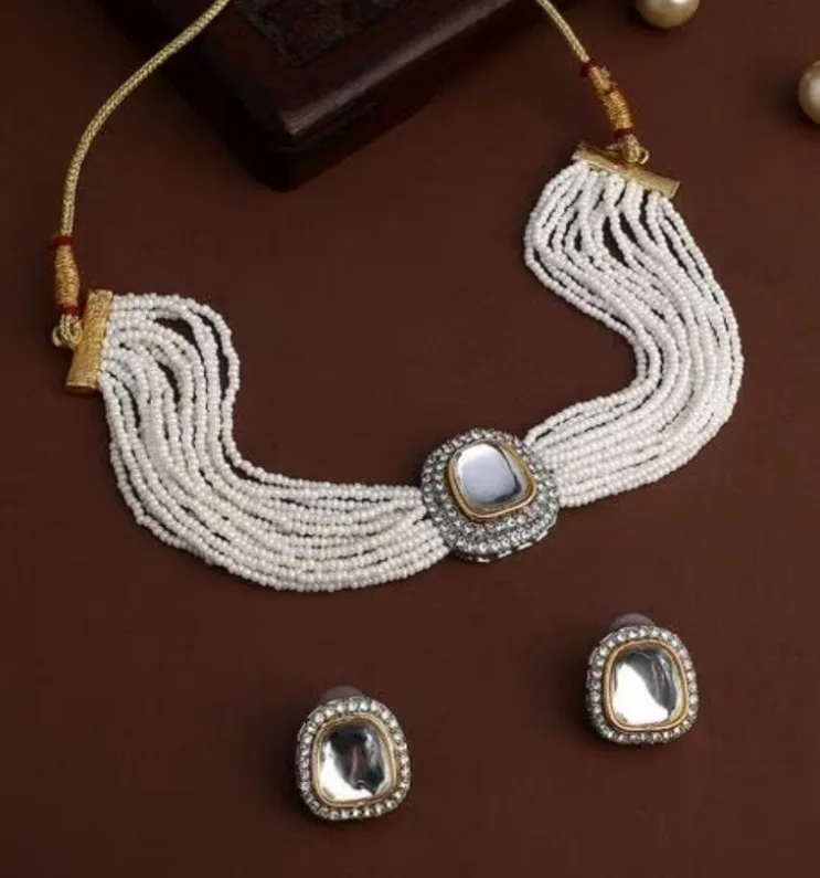 Glamaya Dazzling Gold Plated Choker Set: Perfect For Festive, Wedding & Trendy Looks 1 GLAM-CN-KU-22-669324-35-5