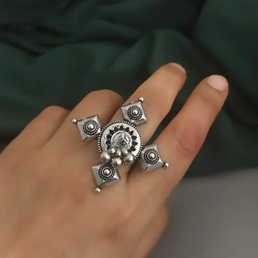 Glamaya Boho Chic Adjustable Tribal Finger Ring 3 GLAM-RI-OX-5F6-212853-10-9 Glamaya Boho Chic Adjustable Tribal Finger Ring 3 GLAM-RI-OX-5F6-212853-10-9