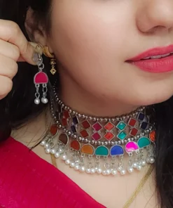 Glamaya Chic Multicolour Oxidised Hasli Set 2 GLAM-CN-ME-45-183471-75-2