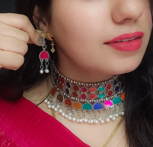 Glamaya Chic Multicolour Oxidised Hasli Set 2 GLAM-CN-ME-45-183471-75-2 Glamaya Chic Multicolour Oxidised Hasli Set 2 GLAM-CN-ME-45-183471-75-2