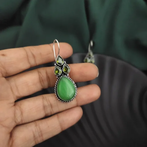 Glamaya Peach Semi Precious Stone Hook Earrings: Trendy & Stylish Finds For Women 2 GLAM-ER-ST-22-260743-35-5 Glamaya Peach Semi Precious Stone Hook Earrings: Trendy & Stylish Finds For Women 2 GLAM-ER-ST-22-260743-35-5