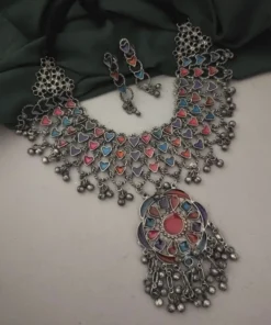 Glamaya Boho Multilayer Afghani Choker Set 1 GLAM-CN-OX-125-041030-215-2