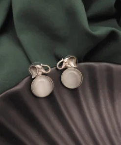 Glamaya White Elephant Stud Earrings: Trendy & Unique Animal-inspired Style! 1 GLAM-ER-OX-50-442596-82-2