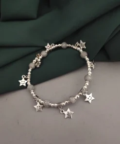 Glamaya Stylish Oxidised Star Bracelet: Adjustable & Trendy! 1 GLAM-BB-OX-5F7-964718-11-7