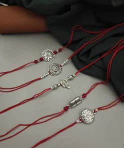 Glamaya Trendy Oxidised Rakhi Set - Combo Of 5 1 GLAM-CB-OX-62F5-513150-89-2