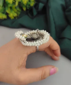 Glamaya Stunning Peacock Adjustable Silver Ring 2 GLAM-RI-KU-40-887013-60-5