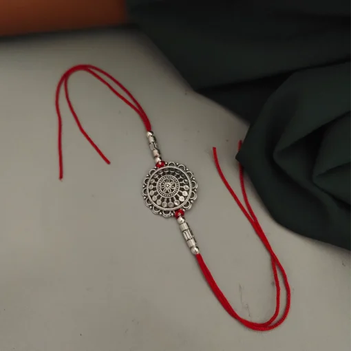 Glamaya Ethnic Oxidised Rakhi & Armlet Set | Stylish Indian Jewelry 1 GLAM-BB-OX-2F8-305148-5-9
