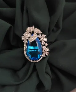 Glamaya Stylish Blue Cz Stone Adjustable Ring 1 GLAM-RI-CZ-66F7-678324-100-3