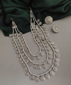 Glamaya Trendy Oxidised 3-layer Necklace Earring Set For Women 1 GLAM-CN-OX-18-052508-30-10