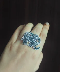 Glamaya Boho Elephant Design Adjustable Finger Ring 1 GLAM-RI-OX-5F7-637596-11-7