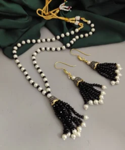 Glamaya Trendy Onex Beads Long Necklace Earring Set 1 GLAM-CN-BE-100-161559-150-2