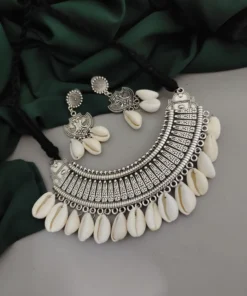 Glamaya Tribal Choker Earring Set - Trendy & Affordable Jewelry 1 GLAM-CN-OX-60-864437-89-2