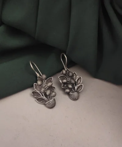 Glamaya Stylish Affordable Oxidised Silver Earrings - Trendy Lookalike Designs 1 GLAM-ER-OX-20-343054-45-3