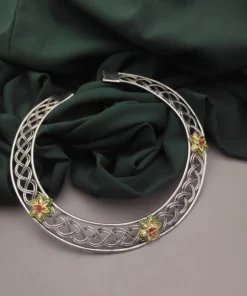 Glamaya Chic Oxidised Hasli Set: Necklace + Earrings 1 GLAM-CN-OX-45-561786-75-4