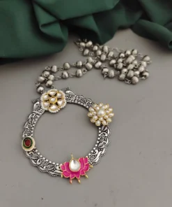 Glamaya Ethnic Fusion Long Necklace: Trendy Oxidised Design For Women 3 GLAM-NE-OX-16-028091-30-10