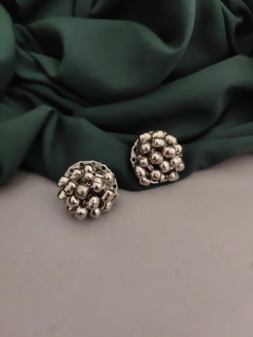 Glamaya Handmade Oxidised Ghungroo Stud Earring: Trendy & Affordable Women's Jewelry 1 GLAM-ER-OX-25-775525-45-2