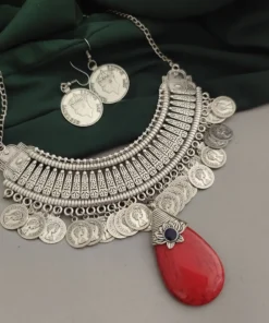 Glamaya Ethnic Coin Hasli Jewelry Set: Stunning Elegance 1 GLAM-CN-OX-15F7-914759-25-7