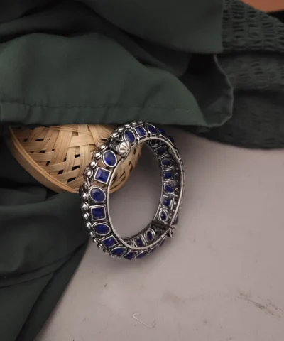 Glamaya Blue Openable Oxidized Bangle: Trendy Design For Women 2 GLAM-BB-OX-25-940183-43-10