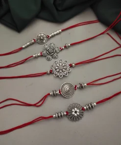 Glamaya 5-piece Oxidised Rakhi Combo Set For Festive Styling 1 GLAM-CB-OX-62F5-374035-89-2