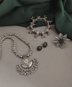 Glamaya Elegant Oxidised Jewelry Set For Women 1 GLAM-CN-OX-100-724266-150-2