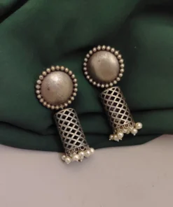 Glamaya Chic Silver Lookalike Jhumka Earrings - Trendy & Affordable! 1 GLAM-ER-OX-20-235895-30-7