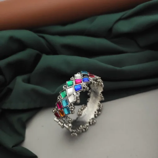 Glamaya Stylish Oxidised Openable Bracelet Bangle For Women 2 GLAM-BB-OX-25-218592-41-4 Glamaya Stylish Oxidised Openable Bracelet Bangle For Women 2 GLAM-BB-OX-25-218592-41-4