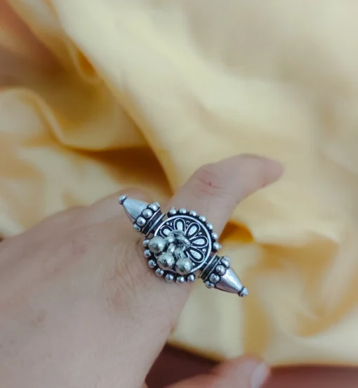 Glamaya Boho Chic Oxidised Tribal Adjustable Finger Ring – Women’s Ethnic Jewelry 2 GLAM-RI-OX-25-114084-45-2 Glamaya Boho Chic Oxidised Tribal Adjustable Finger Ring - Women's Ethnic Jewelry 2 GLAM-RI-OX-25-114084-45-2