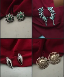 Glamaya Stunning Oxidised Earring Combo Set: Affordable And Trendy 1 GLAM-CE-OX-80-818258-150-2