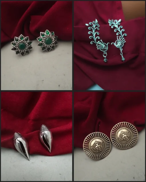 Glamaya Stunning Oxidised Earring Combo Set: Affordable And Trendy 1 GLAM-CE-OX-80-818258-150-2