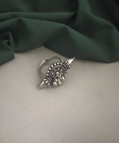 Glamaya Boho Chic Oxidised Tribal Adjustable Finger Ring - Women's Ethnic Jewelry 1 GLAM-RI-OX-25-114084-45-2