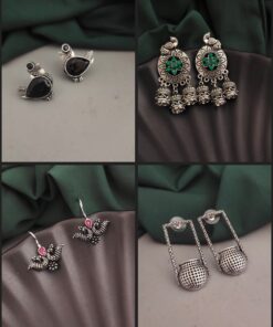Glamaya Chic Oxidised Earring Combo Set - Stylish & Affordable 1 GLAM-CE-OX-32-485627-60-5