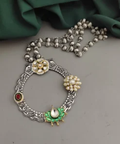 Glamaya Ethnic Fusion Long Necklace: Trendy Oxidised Design For Women 2 GLAM-NE-OX-16-028091-30-10
