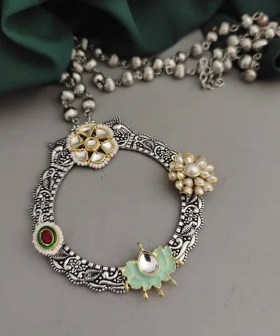Glamaya Ethnic Fusion Long Necklace: Trendy Oxidised Design For Women 1 GLAM-NE-OX-16-028091-30-10