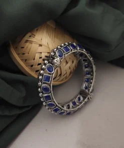Glamaya Blue Openable Oxidized Bangle: Trendy Design For Women 1 GLAM-BB-OX-25-940183-43-10