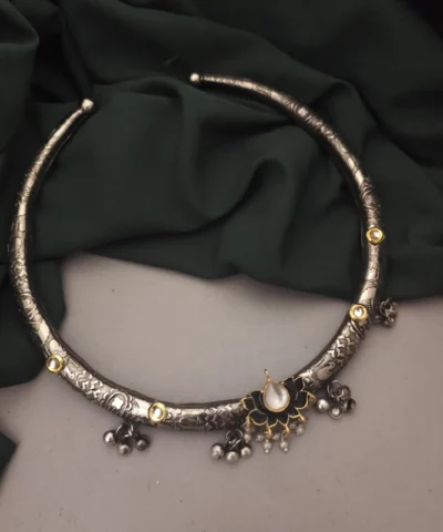 Glamaya Black Oxidised Hasli Necklace: Trendy Jewelry For Women 1 GLAM-NE-OX-19-777894-30-10