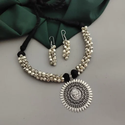 Glamaya Exquisite Oxidised Durga Ghungroo Set 1 GLAM-CN-TH-60-869915-89-2