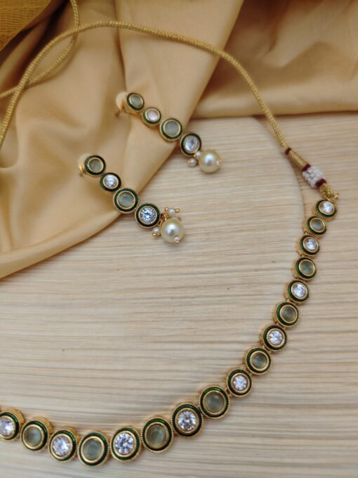 Glamaya Sparkling Diamond Necklace & Earrings Set: Elegant & Affordable 2 GLAM-CN-CZ-125-322147-145-4