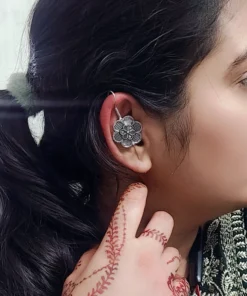 Glamaya Stylish Oxidised Earcuff Earrings: Trendy, Affordable, Unique 2 GLAM-ER-OX-15-609388-32-2