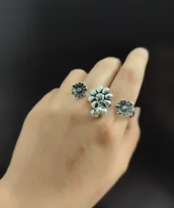 Glamaya Boho Chic Adjustable Silver Ring 2 GLAM-RI-OX-8F3-314046-15-6